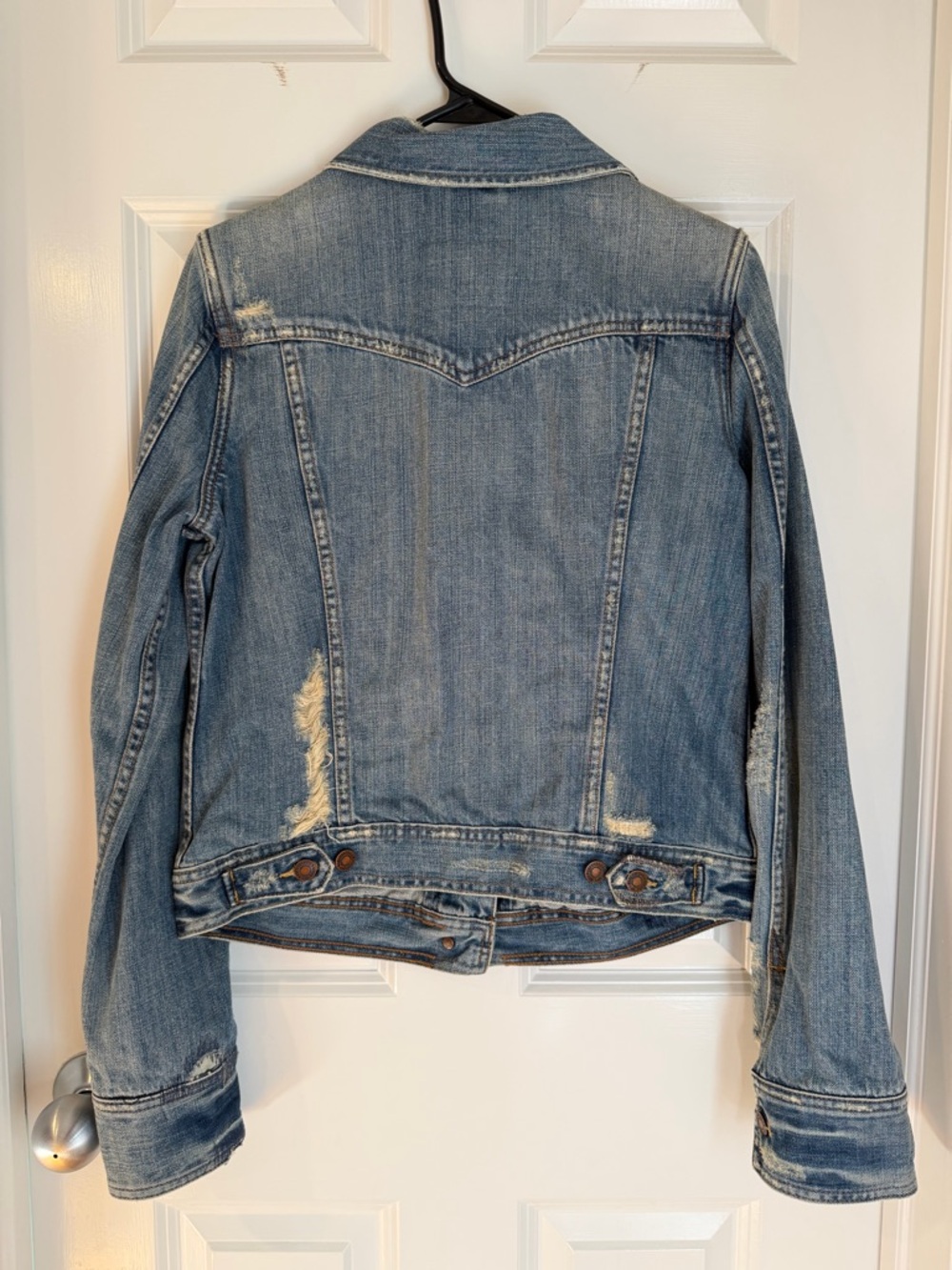 Abercrombie & Fitch Distressed Denim Jacket - Picture 2 of 14